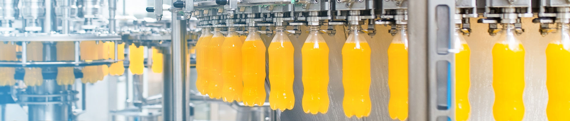 Soft drinks in food and drink factory