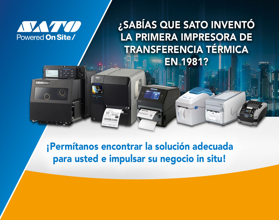 ¿Sabías que SATO inventó la primera impresora de transferencia térmica en 1981? ¡Permítanos encontrar la solución adecuada para usted e impulsar su negocio in situ!