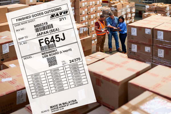 Warehouse storage labels