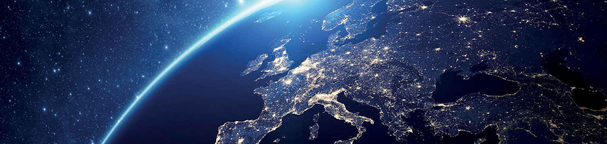 Europa gezien uit de ruimte