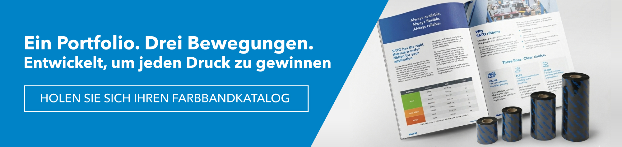 Ein Portfolio. Drei Bewegungen. Entwickelt, um jeden Druck zu gewinnen - HOLEN SIE SICH IHREN FARBANDKATALOG