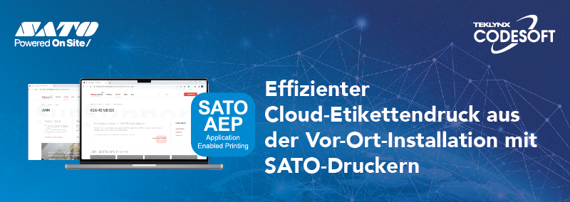 Effizienter Cloud-Etikettendruck aus der Vor-Ort-Installation mit SATO-Druckern