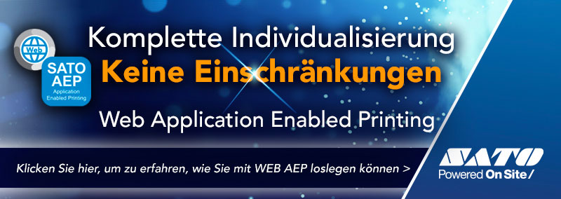 Komplette Individualisierung - Keine Einschränkungen - WEB Application Enabled Printing - Klicken Sie hier, um zu erfahren, wie Sie mit WEB AEP loslegen können