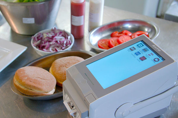 SATO-Drucker in einem Café