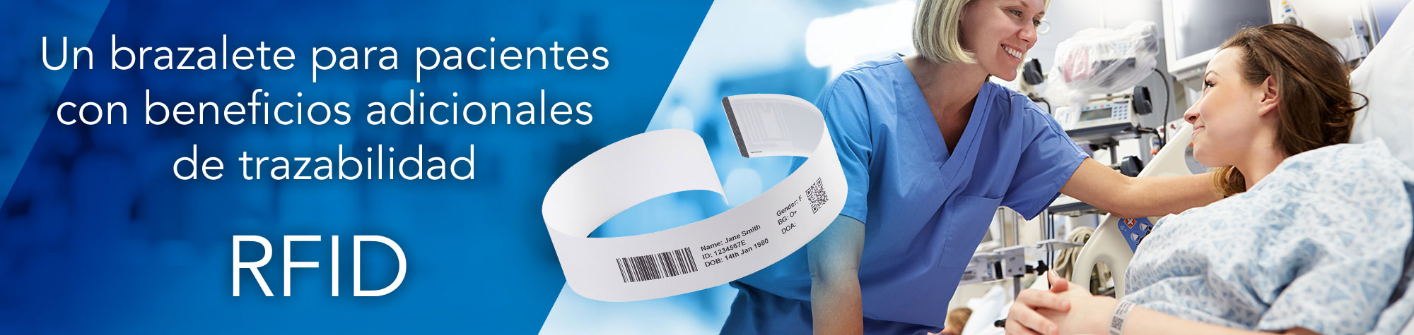 Un brazalete para pacientes con beneficios adicionales de trazabilidad RFID