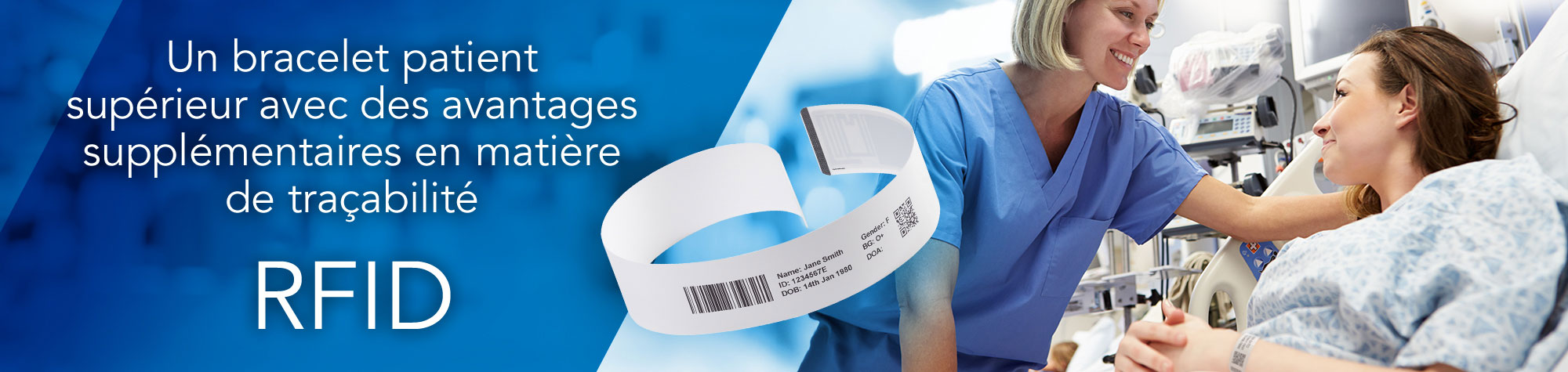 Un bracelet patient supérieur avec des avantages supplémentaires en matière de traçabilité RFID