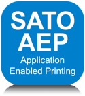 Logo AEP - Application Enabled Printing de SATO