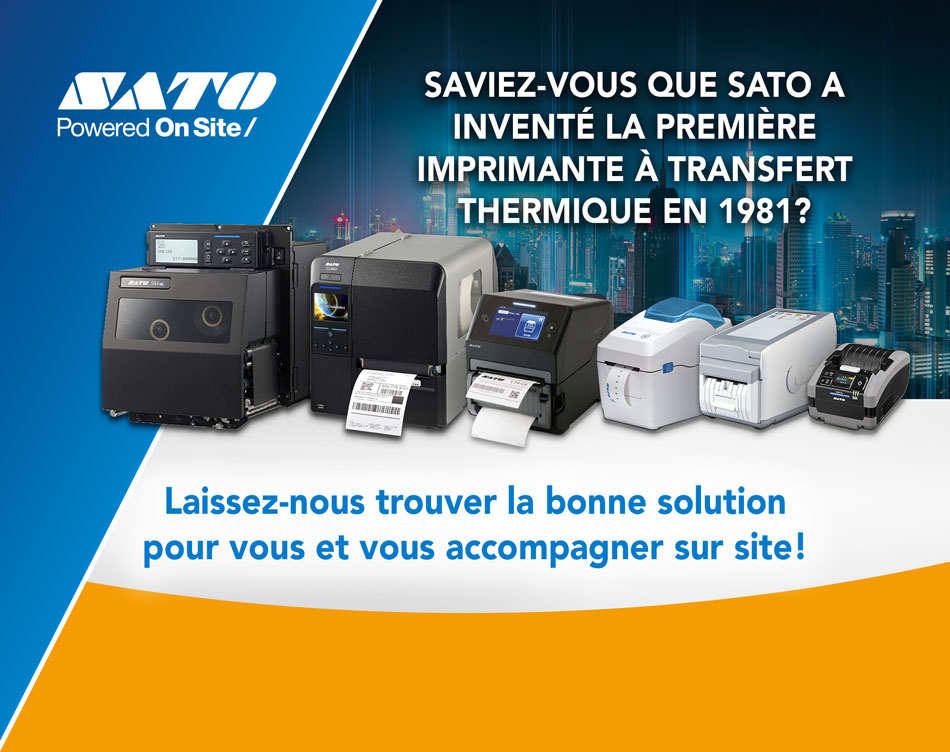 Saviez-vous que SATO a inventé la première imprimante à transfert thermique en 1981? Laissez-nous trouver la bonne solution pour vous et vous accompagner sur site!