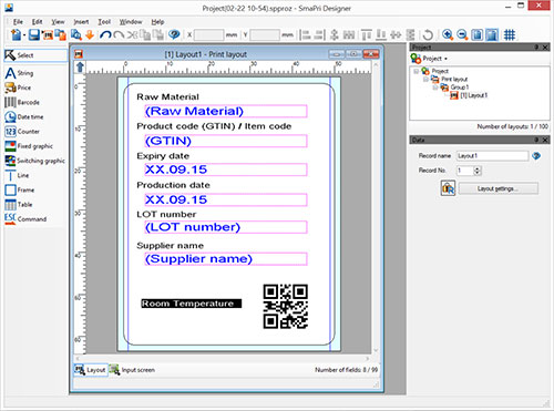 SmaPri Designer – Conception d’étiquettes