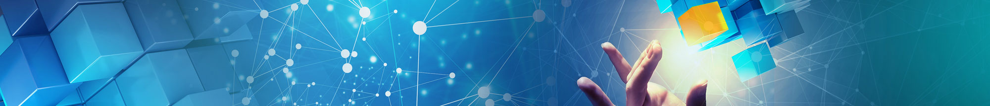 Fingertips touching data blocks