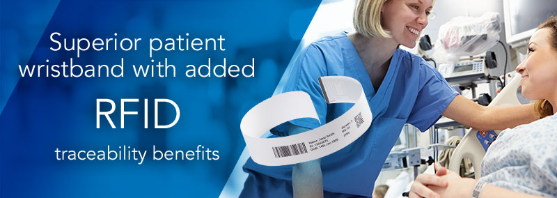 Superior patient wristband with added RFID traceability benefits