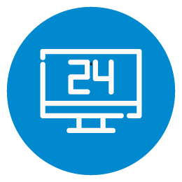 24 icon on computer screen