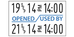 Hand labeller food label example