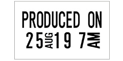 Hand labeller food label example