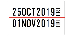 Hand labeller food label example