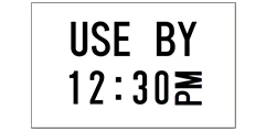 Hand labeller food label example