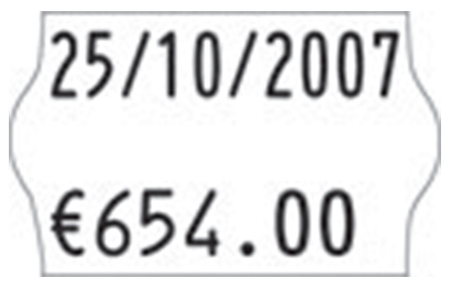 SATO two line handheld label example