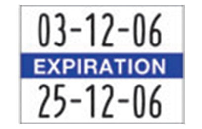 SATO two line handheld label example