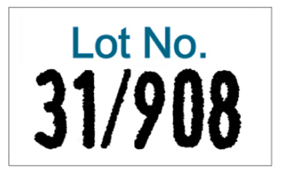 SATO one line handheld label example