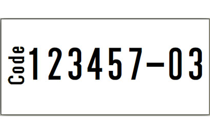 SATO one line handheld label example