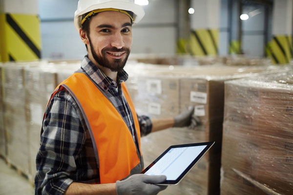 Checking goods in warehouse