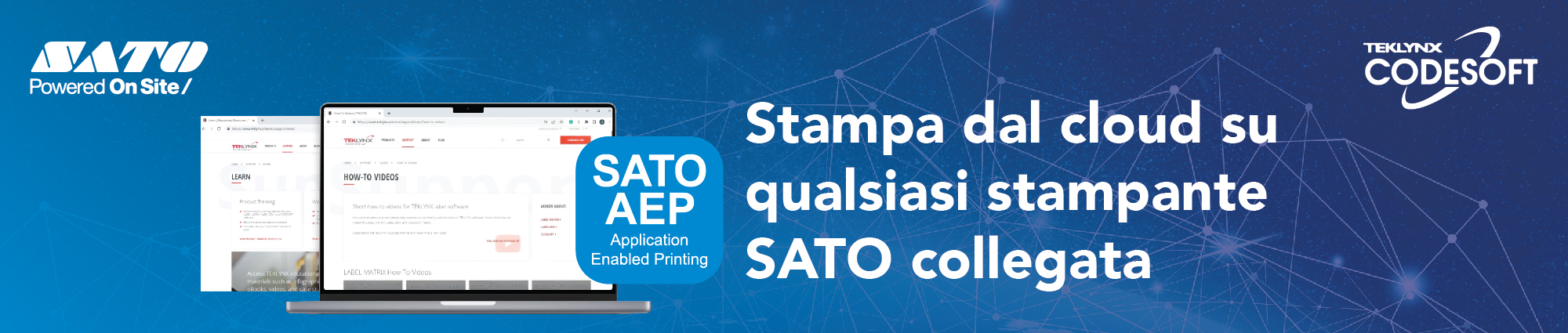 Stampa dal cloud su qualsiasi stampante SATO collegata