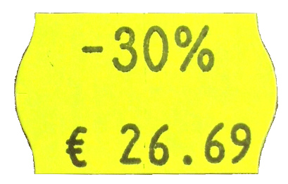 Esempio di etichettatrice manuale due righe di stampa SATO
