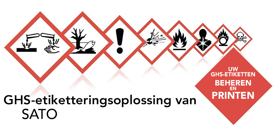 GHS-etiketteringsoplossing van SATO - Uw GHS-etiketten beheren en printen