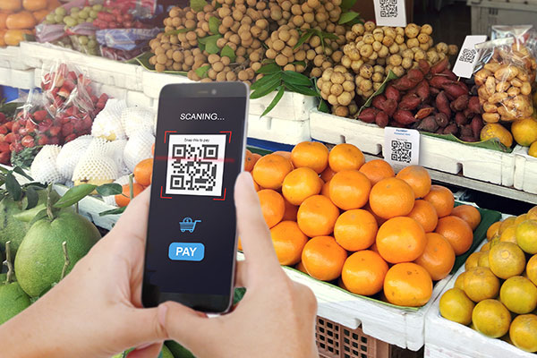 Voedsel scannen met app op smartphone