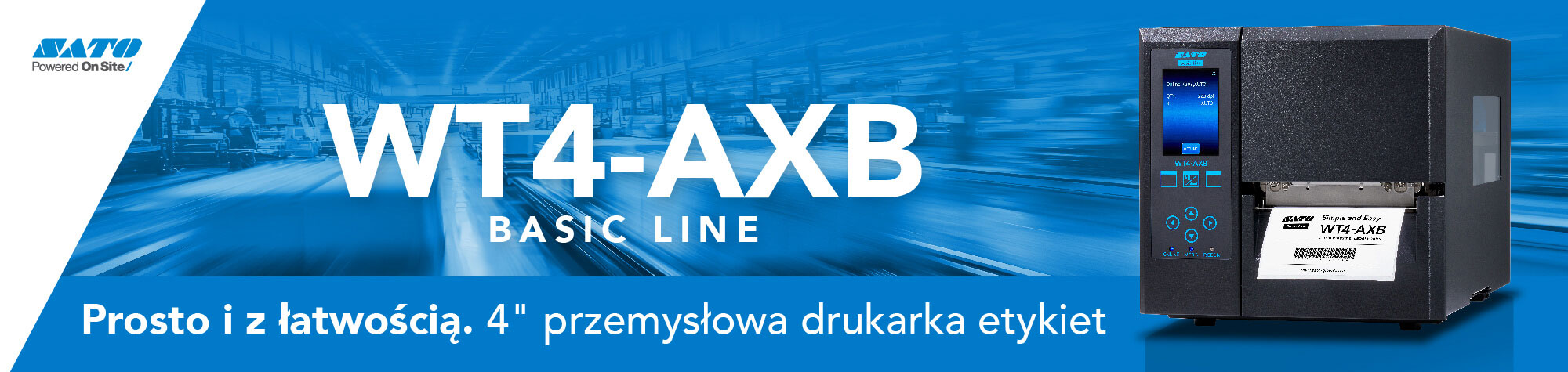 WT4-AXB Basic Line - Prosto i z latwoscia. 4" przemystowa drukarka etykiet
