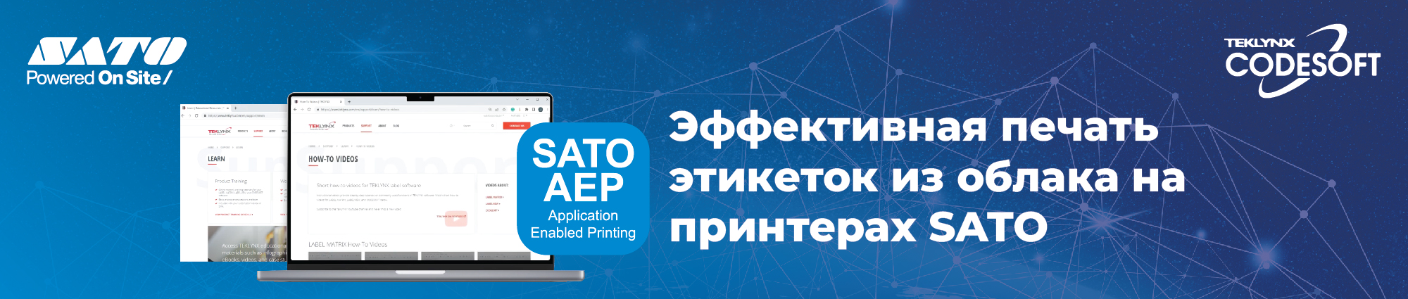 Эффективная печать этикеток из облака на принтерах SATO