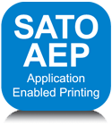 SATO AEP uygulaması Enabled Printing logo