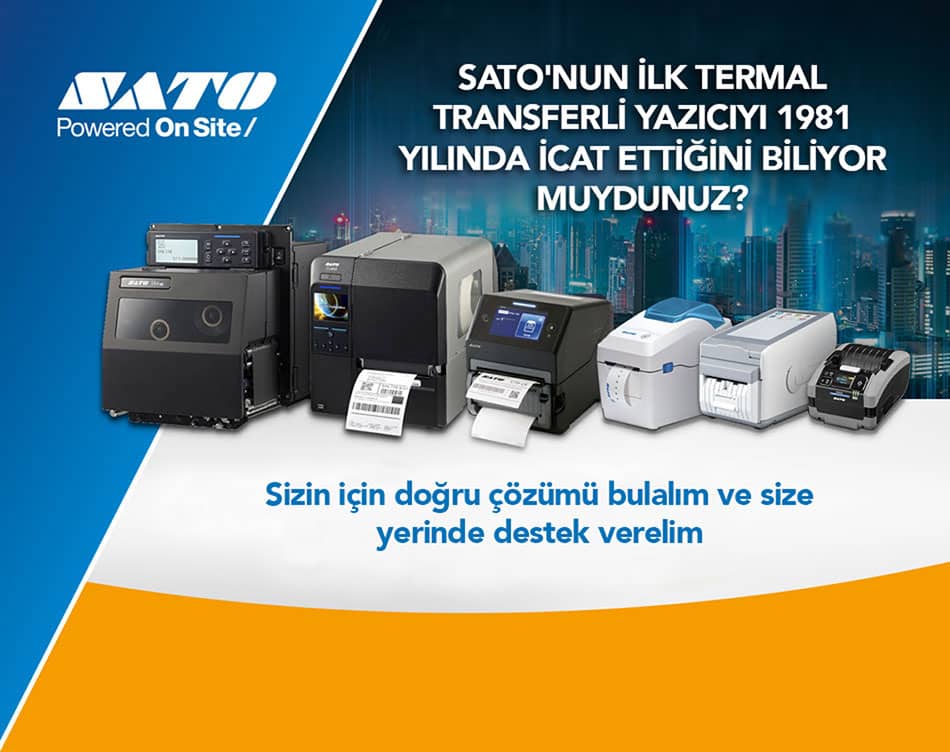 SATO'nun ilk termal transfer yazıcıyı 1981'de icat ettiğini biliyor muydunuz? Sizin için doğru çözümü bulalım ve sizi yerinde destekleyelim!